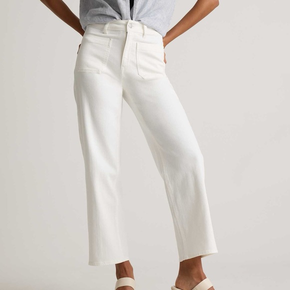 Quince Cream Wide-Leg Jeans - Picture 2 of 3